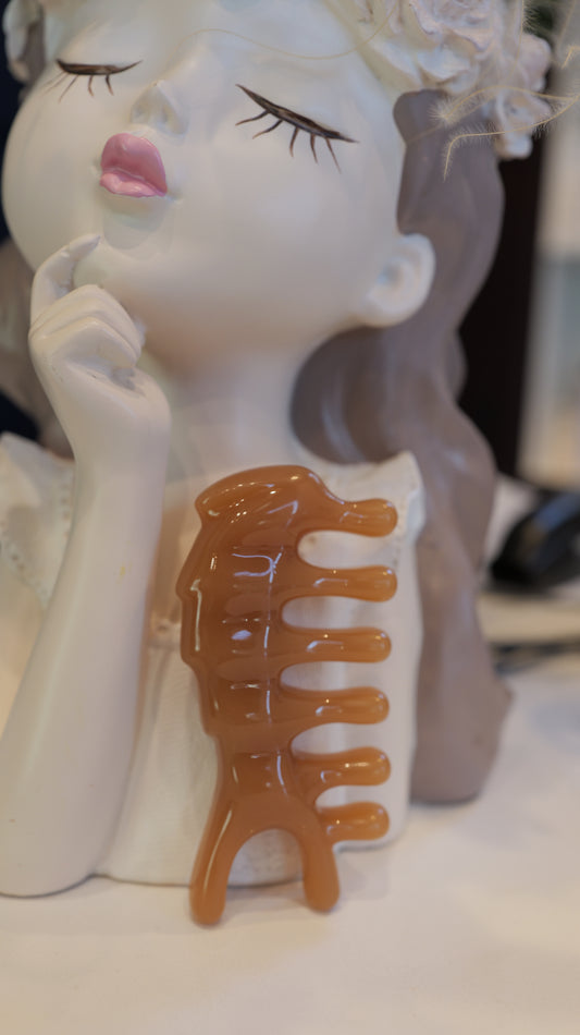 Brown Guasha Brush ( Meridian ) With Acupressure